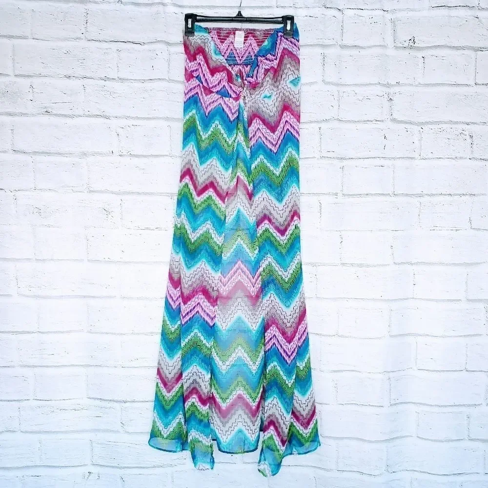 L*Space colorful zigzag bathing suit cover up